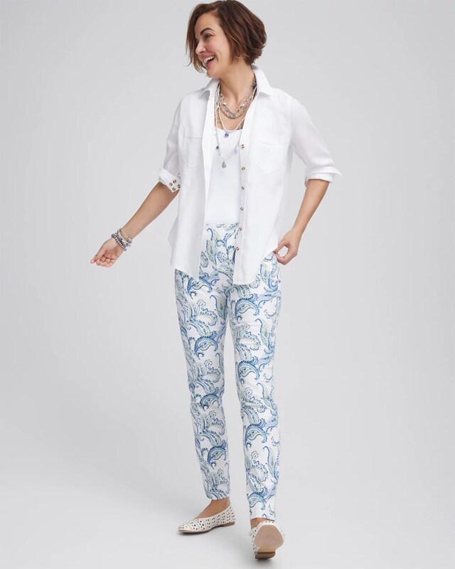 Brigitte Paisley Ankle Pants - image 2